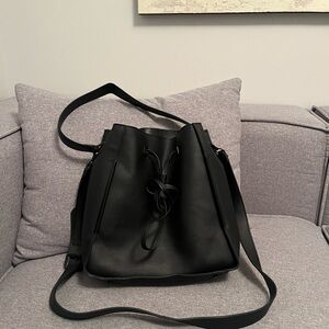 Aldo Black Drawstring Shoulder Bag